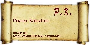 Pecze Katalin névjegykártya